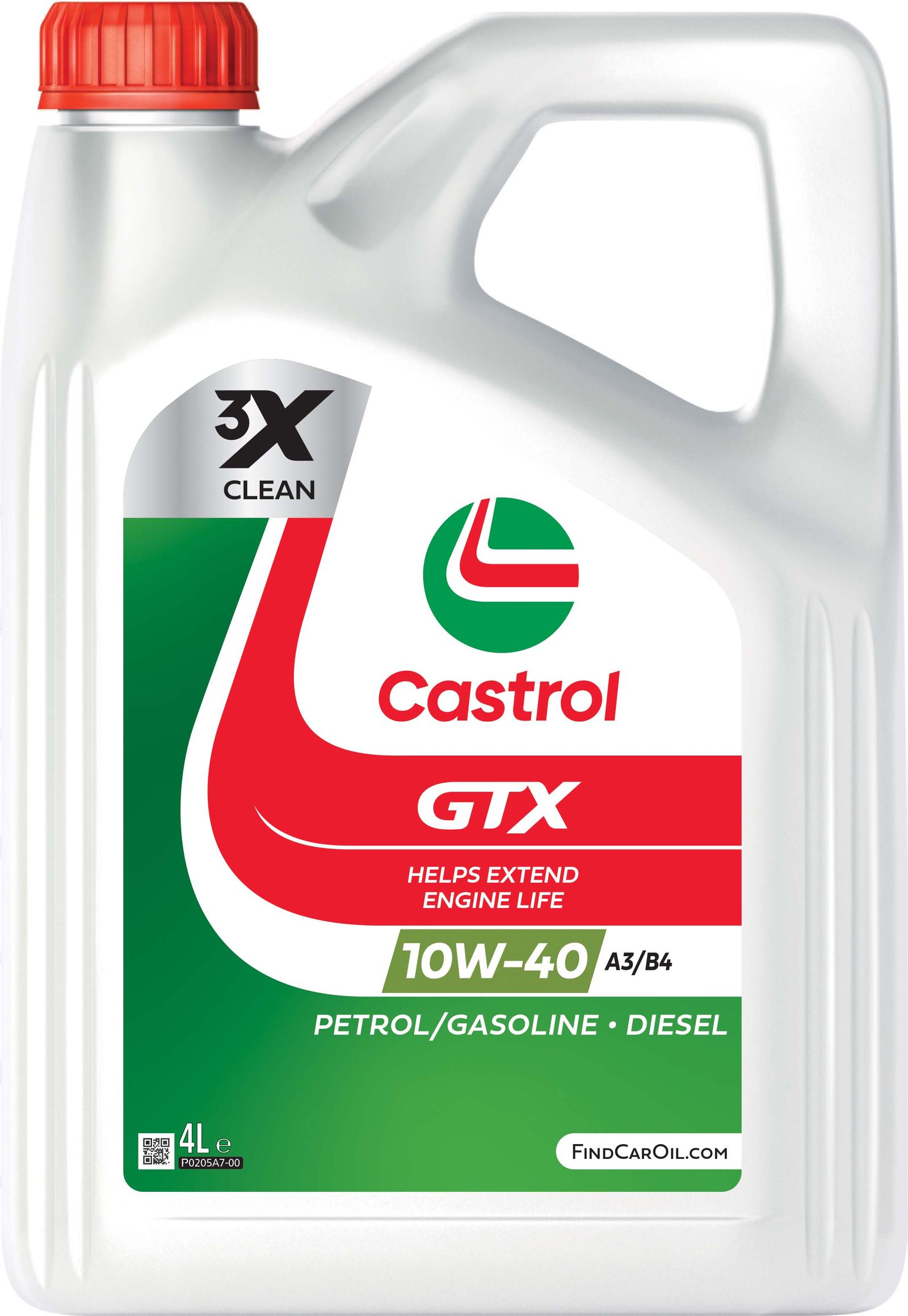 Ulei de motor semisintetic Castrol GTX ULTRACLEAN 10W-40 A/B, 4 litri